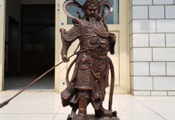甘肃唯美古典风格关公铜雕像