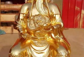 甘肃传承经典，漆金关公神像雕塑