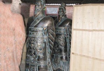 甘肃珍贵的秦始皇青铜雕像