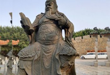 甘肃青石关公雕塑，让您的家居更加古典优雅