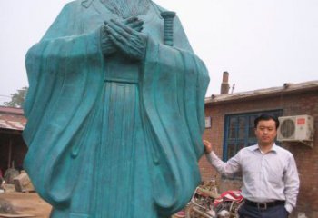 甘肃来自中国历史的经典孔子雕塑