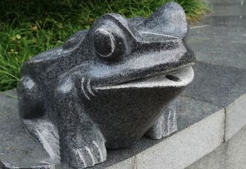 甘肃活力四射的青蛙喷水雕塑
