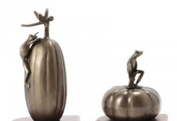 甘肃艺术青蛙铜雕：真实逼真可爱
