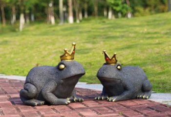 甘肃青蛙王子玻璃钢动物雕塑摆件，温馨家居装饰佳品