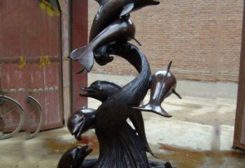 甘肃尊贵华丽的海豚雕塑