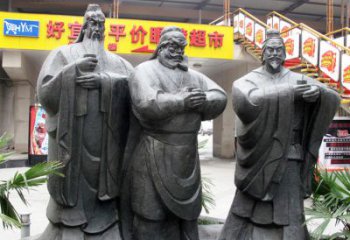 甘肃铭记经典：三国英雄关羽雕塑
