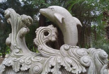 甘肃精美的石雕海豚雕塑，为您的公园林营造出别具匠心的水景特色