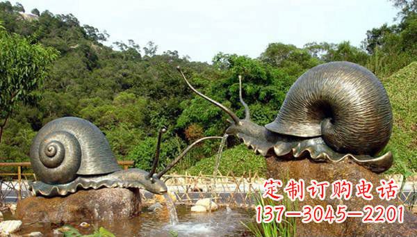 甘肃蜗牛公园动物铜雕
