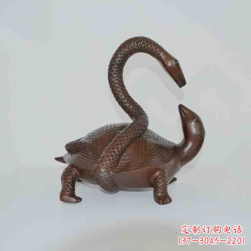 甘肃乌龟背蛇龟蛇铜雕