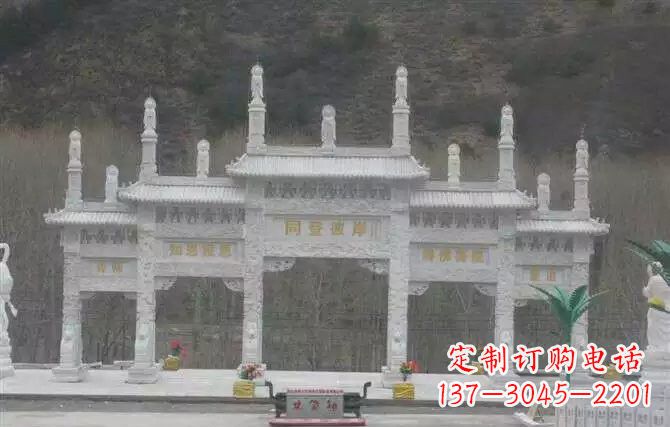 甘肃五门牌坊石雕 (2)