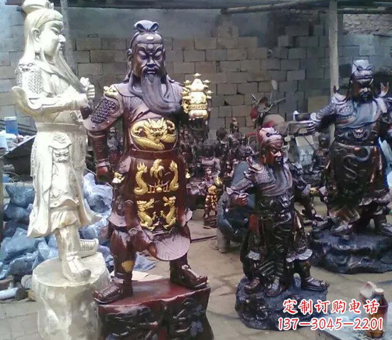 甘肃武财神提刀关公铜雕