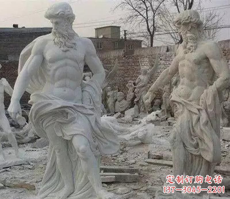甘肃西方阿基米德人物石雕