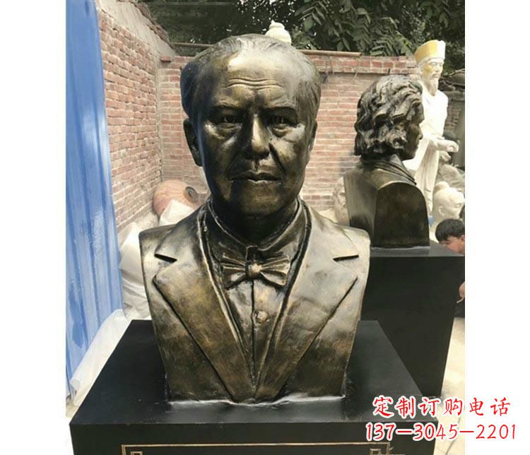 甘肃西方名人爱迪生胸像铜雕