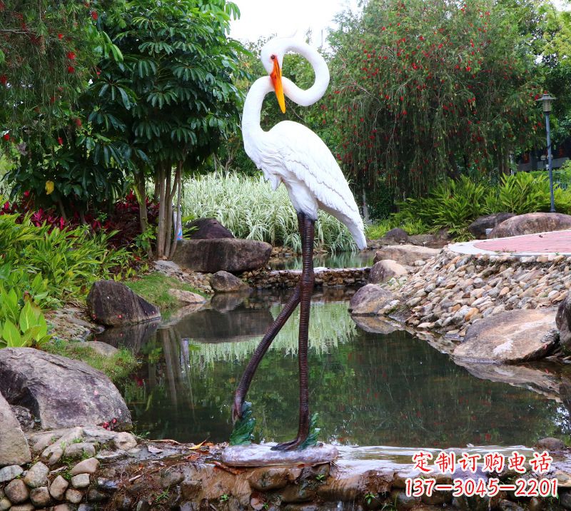 甘肃仙鹤雕塑摆件