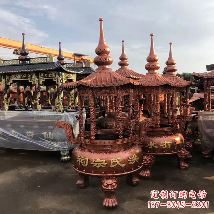 甘肃香炉铜雕