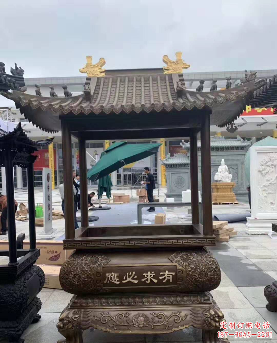 甘肃香炉铜雕户外摆件寺庙景观雕塑