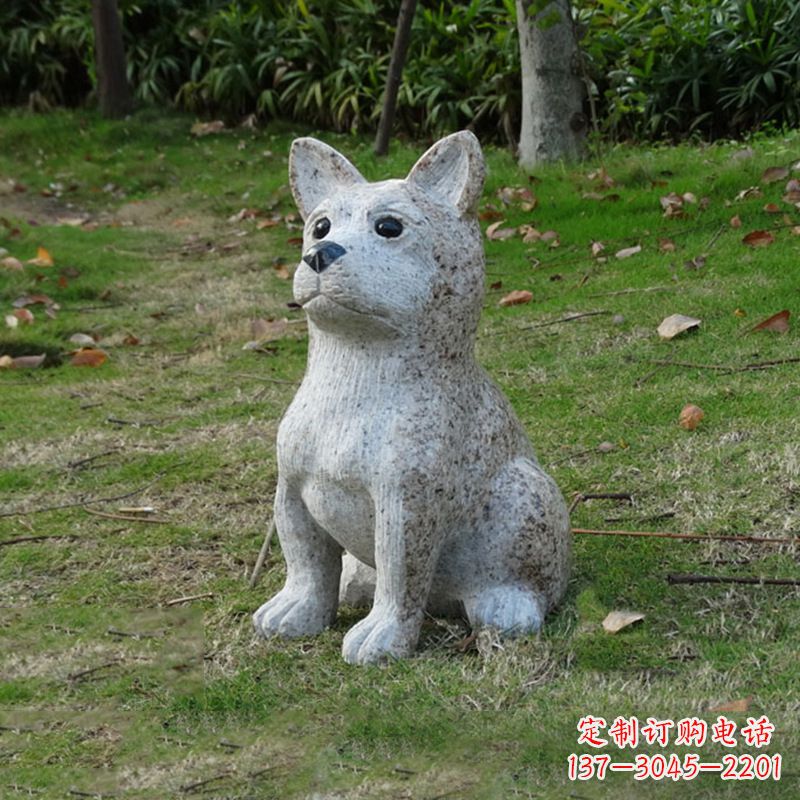 甘肃小狗花岗岩石雕