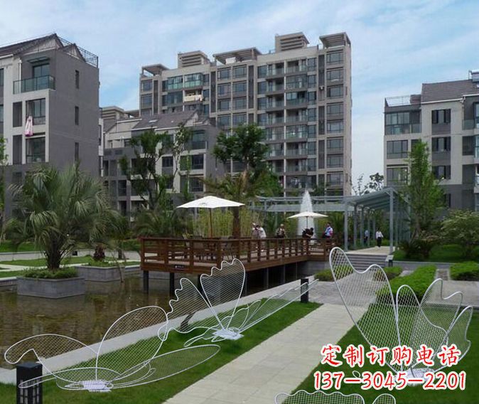 甘肃小区不锈钢镂空蝴蝶雕塑