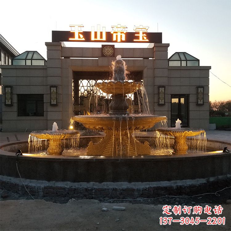 甘肃小区广场欧式水景石雕喷泉