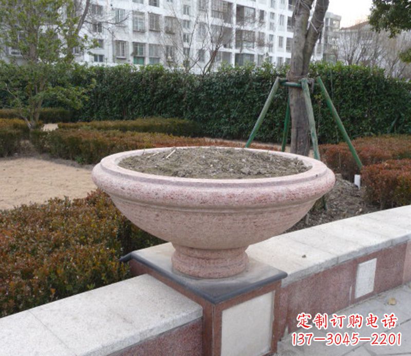 甘肃小区花盆石雕