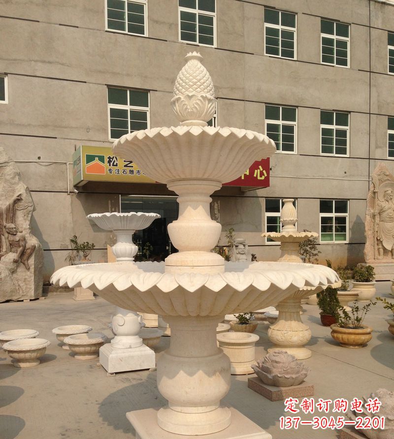 甘肃小区景观菠萝式喷泉石雕