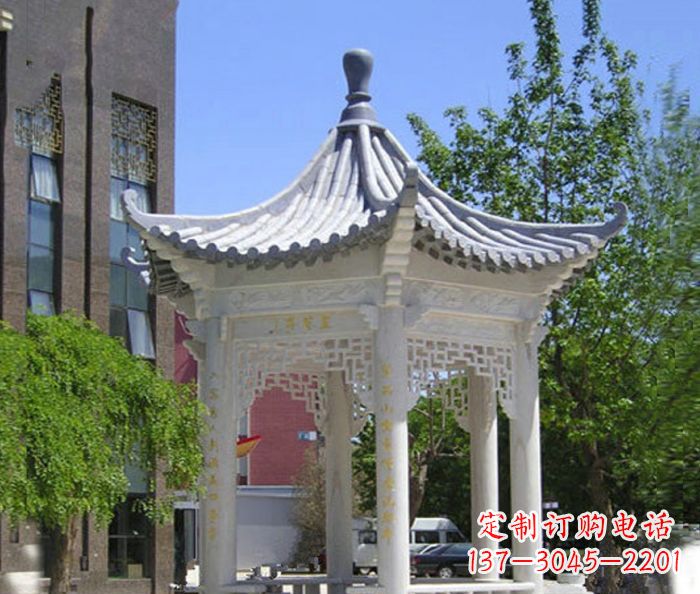 甘肃小区景观大理石凉亭
