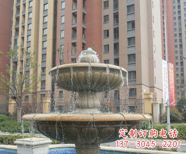 甘肃小区景观大理石喷泉石雕