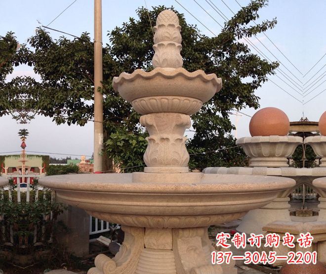 甘肃小区景观大型喷泉石雕 (4)