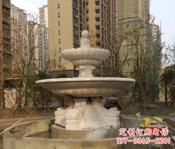 甘肃小区景观大型喷泉石雕 (3)