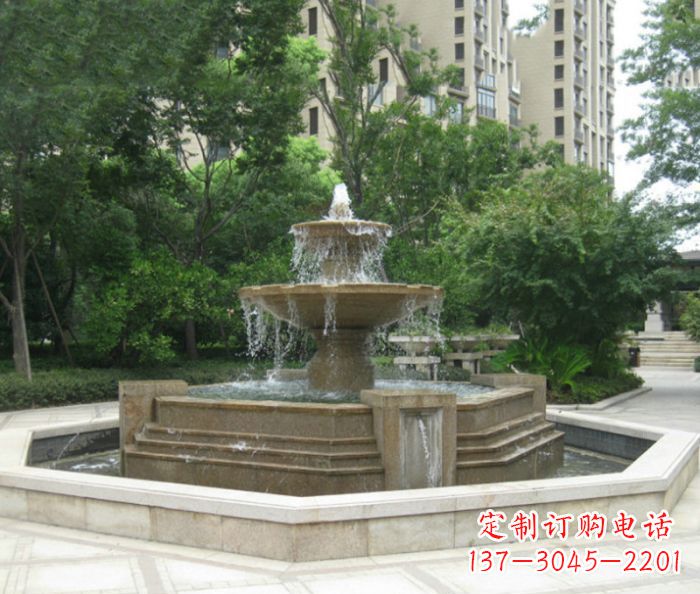 甘肃小区景观大型喷泉石雕 (7)