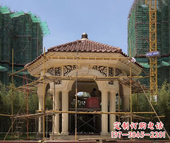 甘肃小区景观欧式凉亭石雕