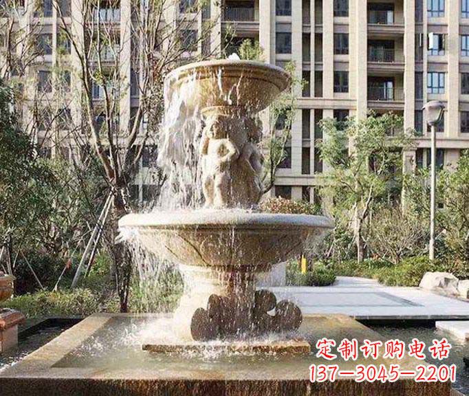 甘肃小区景观欧式喷泉石雕 (3)