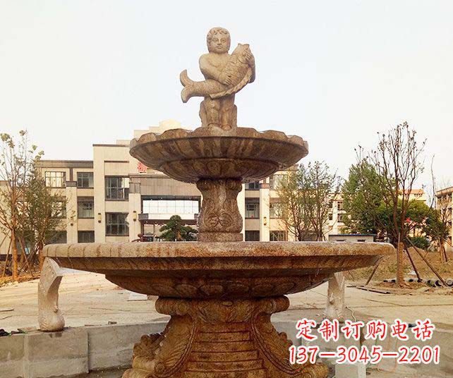 甘肃小区景观欧式喷泉石雕