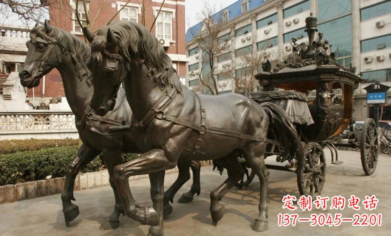 甘肃小区欧式马车铜雕