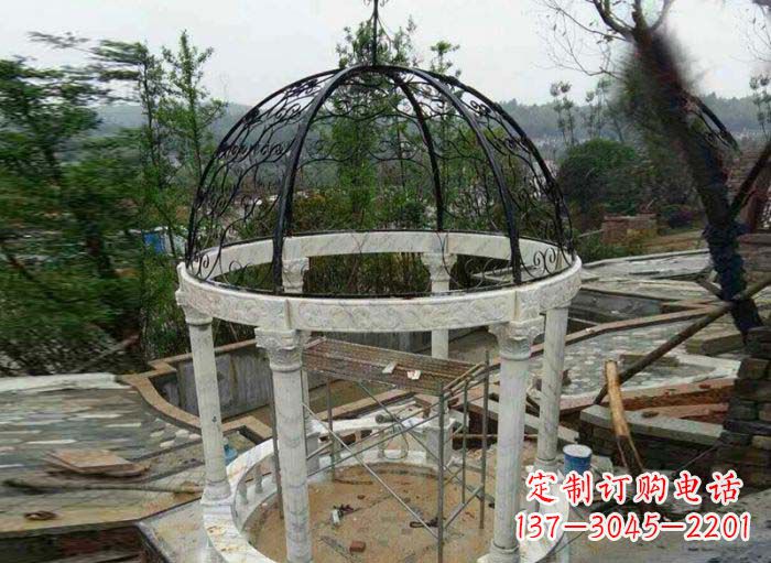 甘肃小区欧式圆顶凉亭石雕