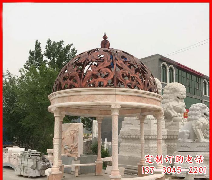 甘肃小区欧式圆顶凉亭石雕_1