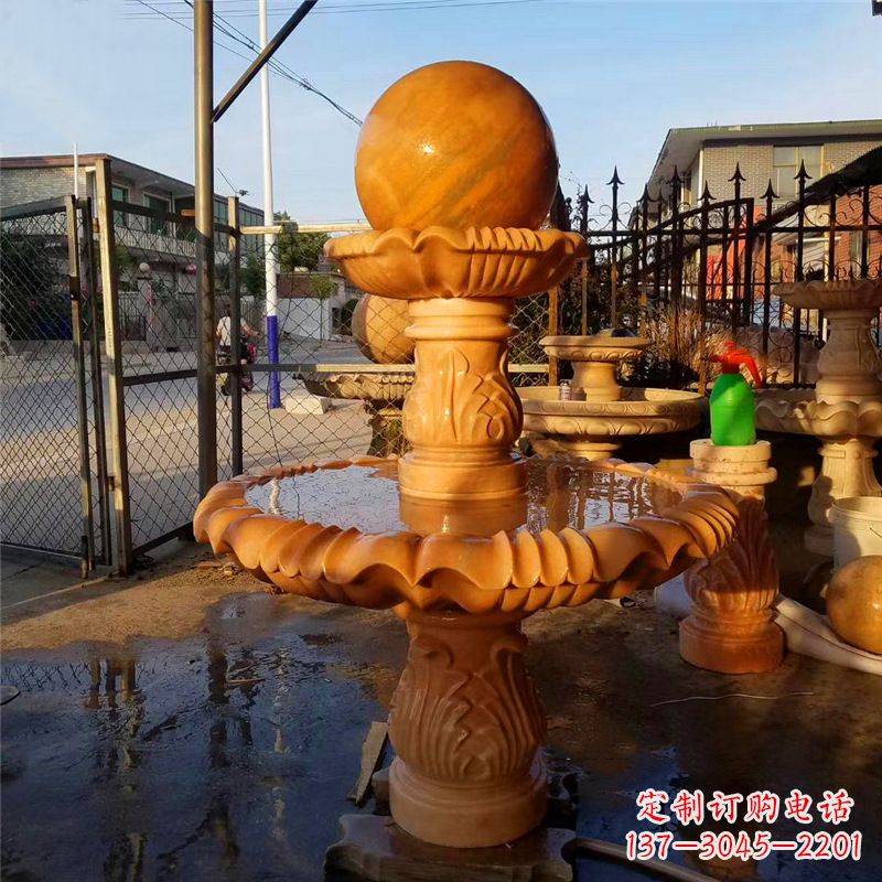 甘肃小区石雕喷泉塔