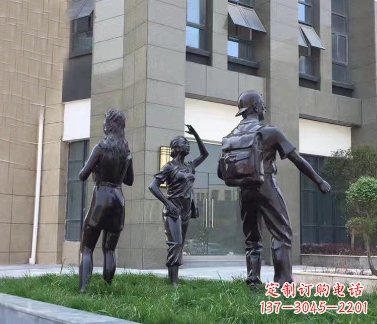 甘肃小区铜雕美女人物雕塑