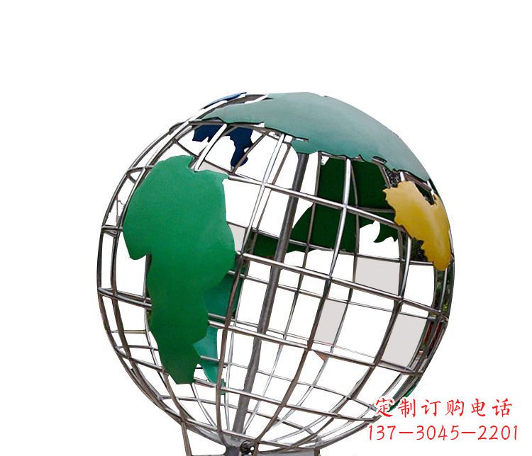 甘肃校园不锈钢地球仪摆件雕塑
