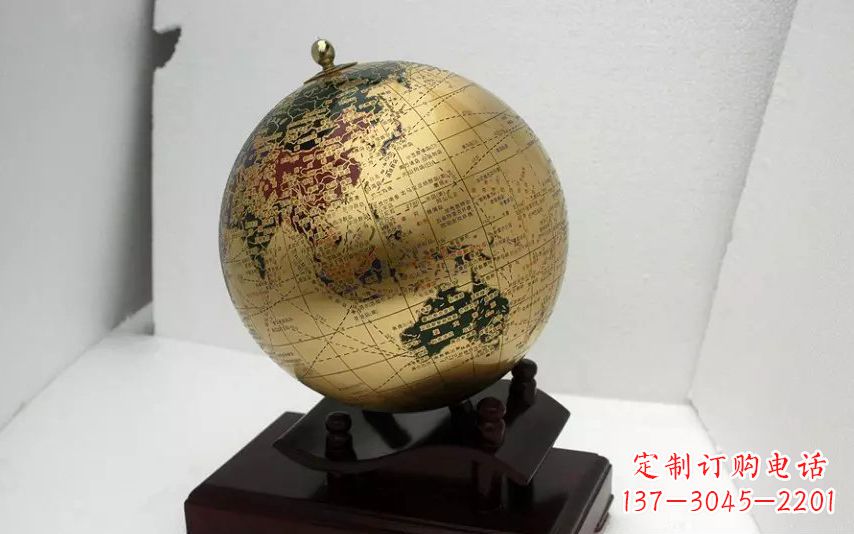 甘肃校园不锈钢地球仪雕塑 (3)