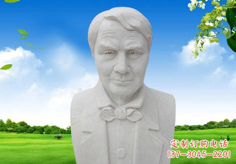 甘肃校园大理石爱迪生头像