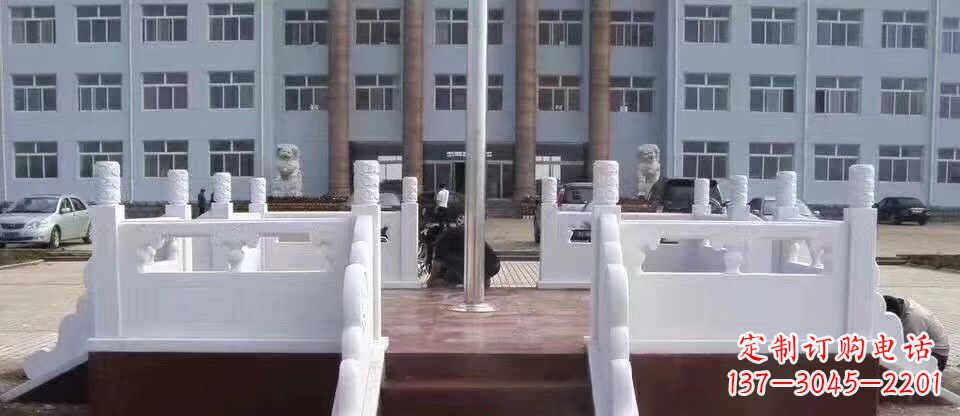 甘肃校园汉白玉升旗台石雕