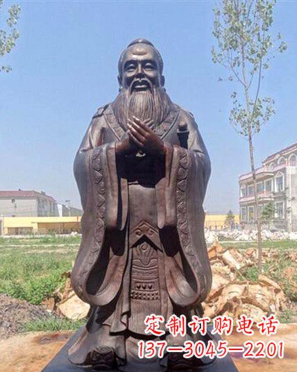 甘肃校园孔子雕像 (2)
