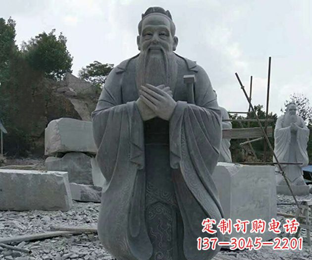 甘肃校园孔子人物石雕