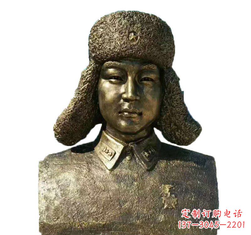 甘肃校园雷锋头像铜雕