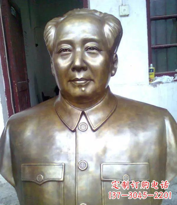 甘肃校园毛主席胸像伟人铜雕