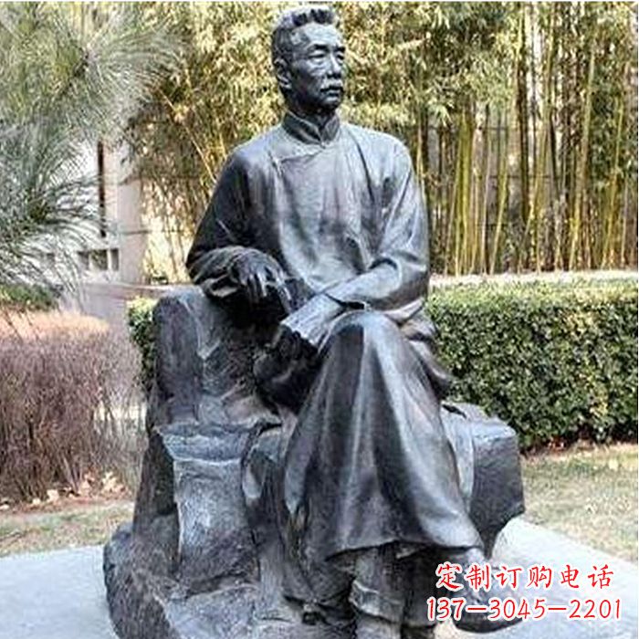 甘肃校园名人鲁迅雕塑