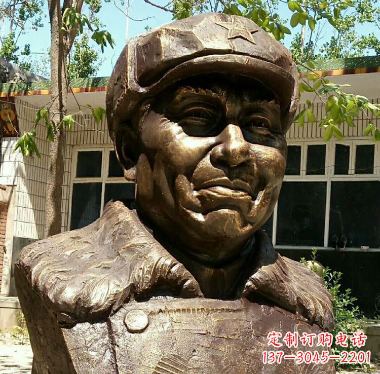 甘肃校园名人朱德胸像铜雕