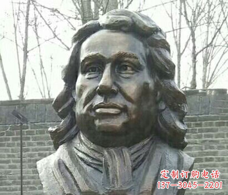 甘肃校园牛顿胸像铜雕