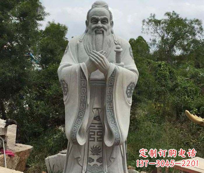 甘肃校园人物孔子石雕